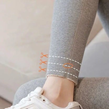 Xpqbb-Leggings d'hiver en velours d'agneau taille haute pour femme, collants chauds, pantalon de yoga, document solide, épais, sourire, commandé