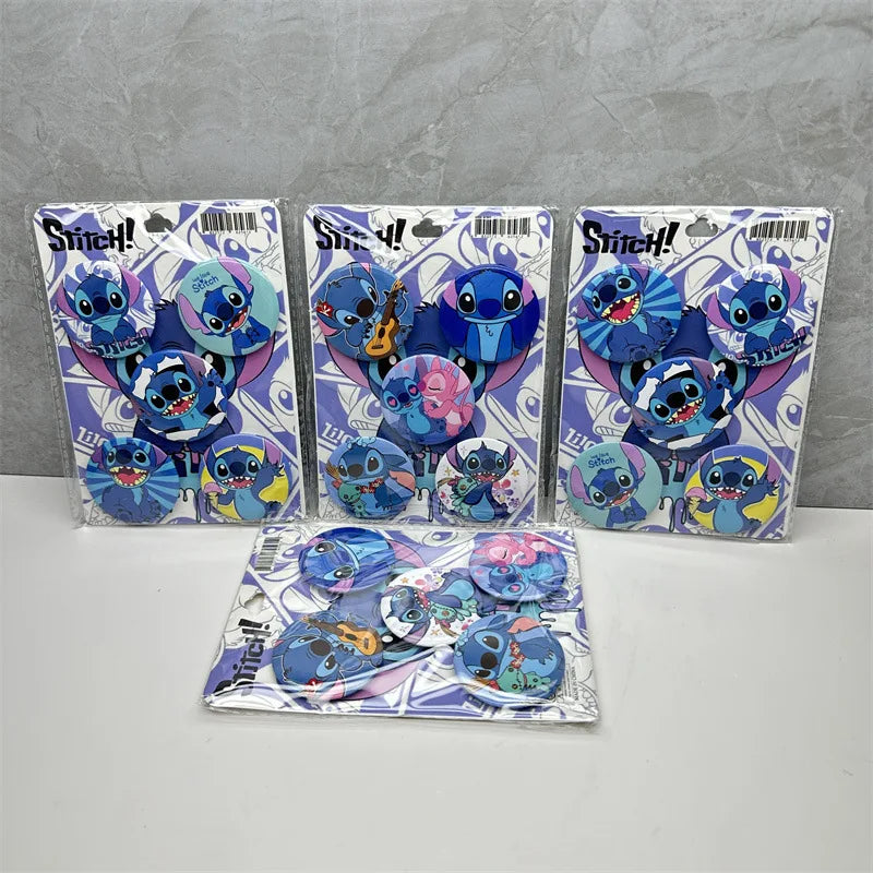 Stitch Lilo & Stitch Badge DIY Décoratif Étain 44mm ACG Articles Doux Bouton Épingles Icône Broche Revers Sac À Dos Badge Accessoires