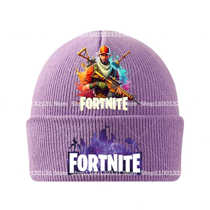 Bonnet tricoté Fortnites Chapeau de dessin animé Jeu Forteresse Nuit Casque Enfant Automne Hiver Bonnets en Laine Chapeau Anime Cadeau Anniversaire Enfant Nouveau