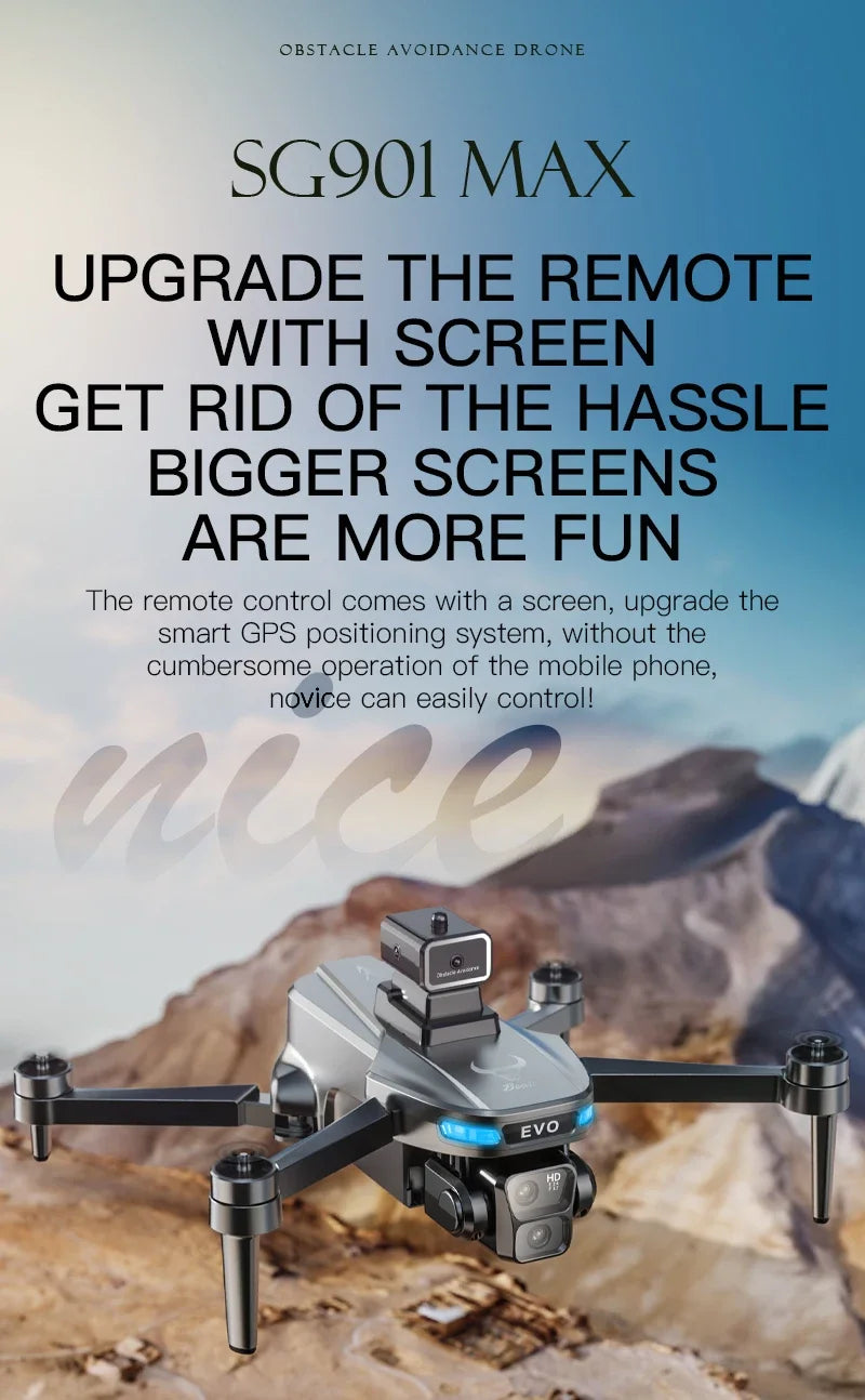 Xiaomi SG901 MAX GPS Drone professionnel 8K aérien HD évitant des obstacles avec écran plus grand télécommande Drone pliable sans brosse