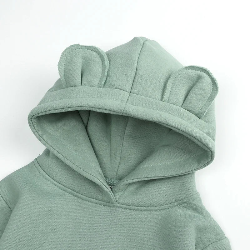 2024 Sweat-shirt polaire Licorne pour enfants, automne, 6 mois-7 ans, col rond, dessin animé, vêtements pour adolescents, garçons et filles, tenues de sport décontractées, costume