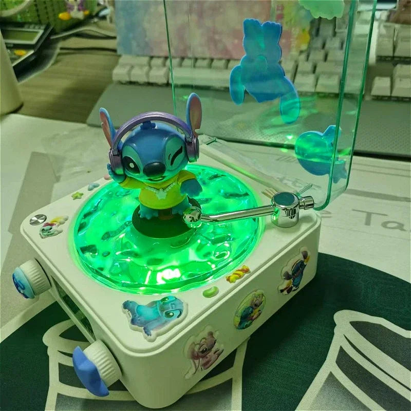 Lilo and Stitch  Hello Kitty Bluetooth Speaker Kawaii Anime Accessories Portable RGB Light Desktop Decoration Girls Holiday Gift