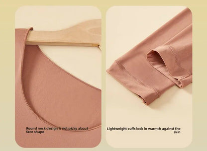 37 Women's Thermal Underwear Base Layer Shirt Skin Beauty Garment Ultra-Light Long Sleeve Thermal Set