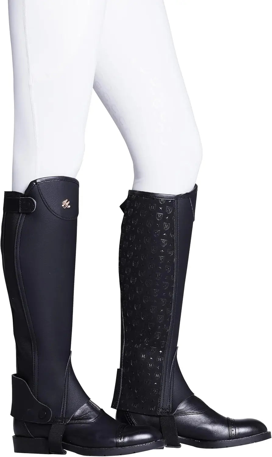 Guêtres équestres, protections de jambes d'équitation confortables anti-usure en cuir de vachette, équipement équestre pour cavaliers