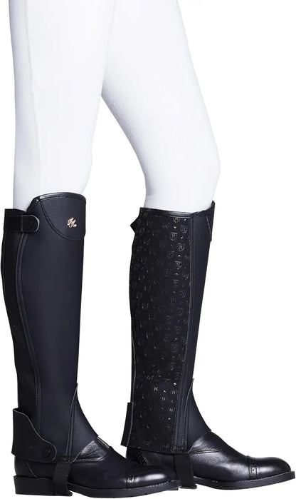 Guêtres équestres, protections de jambes d'équitation confortables anti-usure en cuir de vachette, équipement équestre pour cavaliers