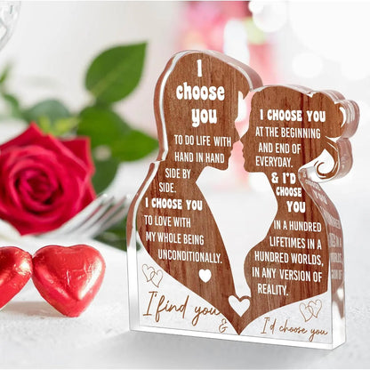 2D plat, je t'aime cadeaux pour elle lui, femme, mari, petit ami, petite amie, anniversaire romantique, saint-valentin, cadeau d'amour de noël