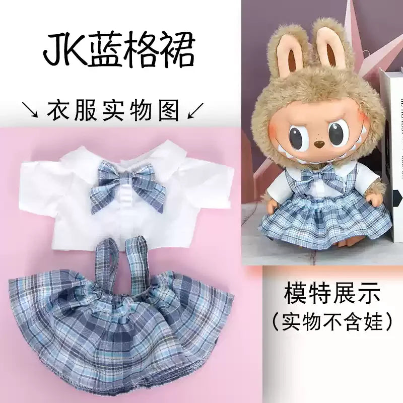 LABUBU Time To Chill TPR Vinyl Doll Clothes Changeable Outfit Set Dress Up Costume Replacement Collectible Toy Gift