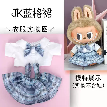 LABUBU Time To Chill TPR Vinyl Doll Clothes Changeable Outfit Set Dress Up Costume Replacement Collectible Toy Gift