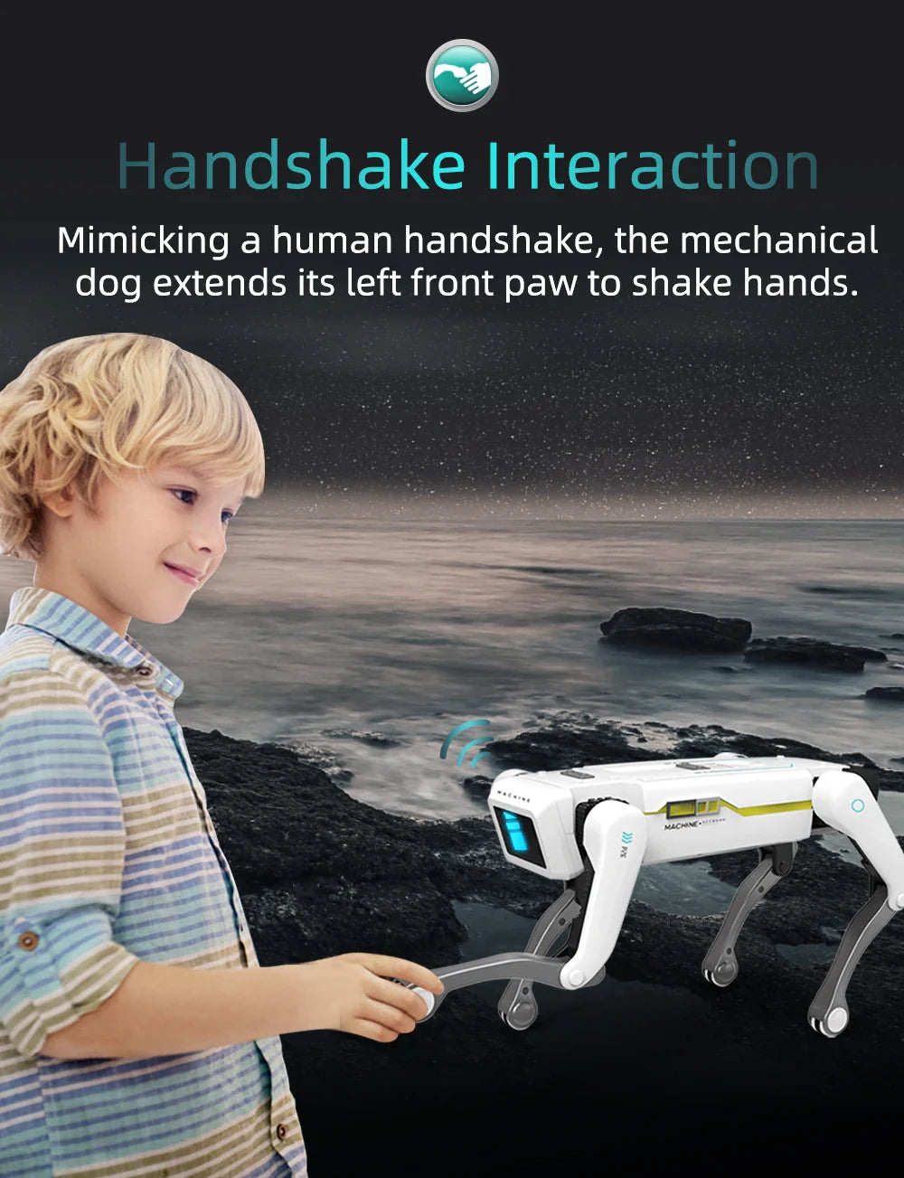 Teeggi électrique RC Robot Intelligent chien avec pince multifonction RC mécanique chien jouet éducatif bionique Robot Intelligent jouet cadeau