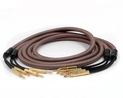 Professional OCC Speaker Lines - Accuphase Anniversary 4x4 Banana Plugs for Hi-Res Systems
