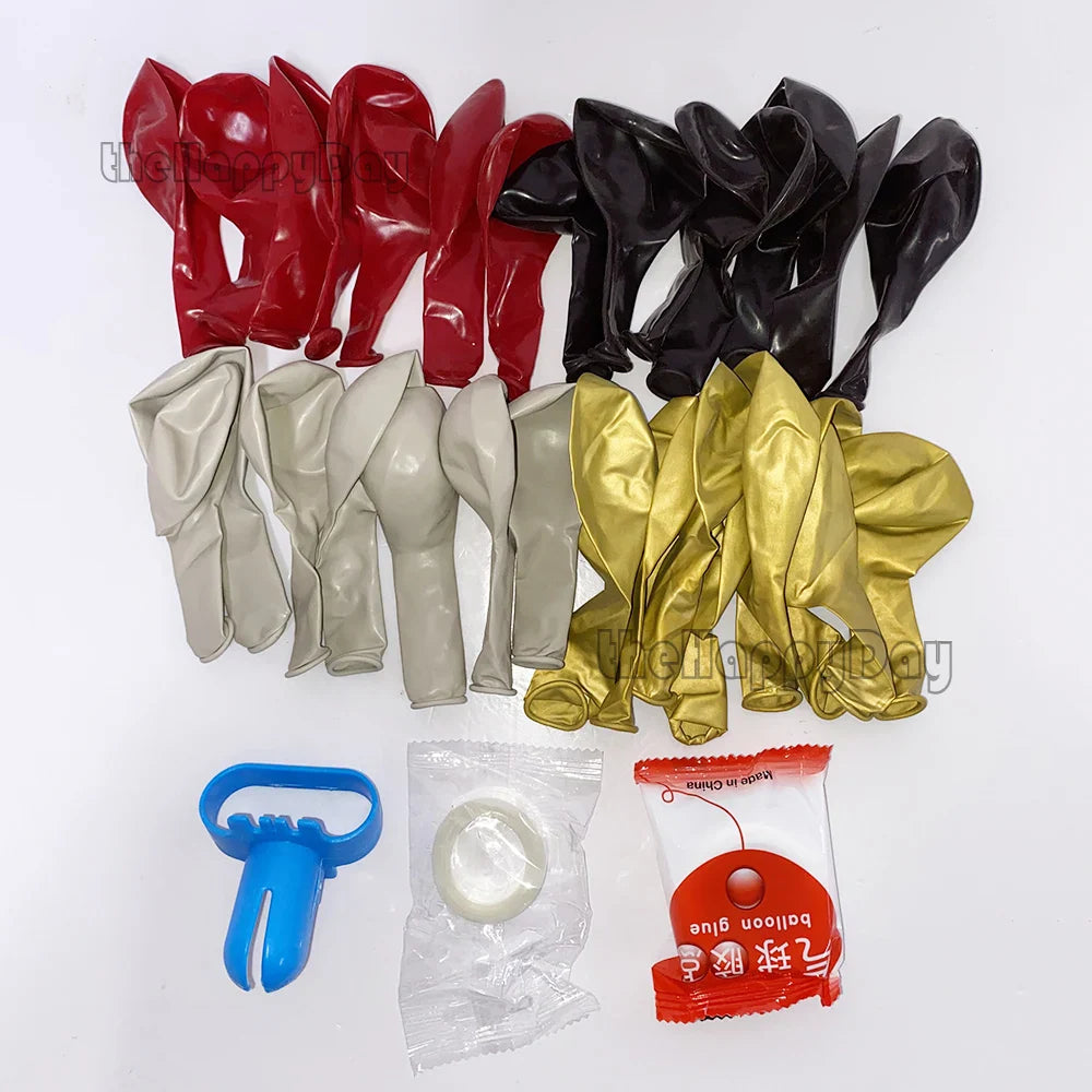 Kit de guirlande de ballons rouge vin bordeaux, arc de ballons en or rouge, guirlande de ballons de noël, décor de noël, décor de saint-valentin