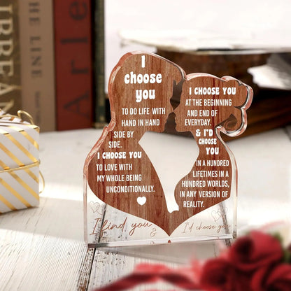 2D plat, je t'aime cadeaux pour elle lui, femme, mari, petit ami, petite amie, anniversaire romantique, saint-valentin, cadeau d'amour de noël