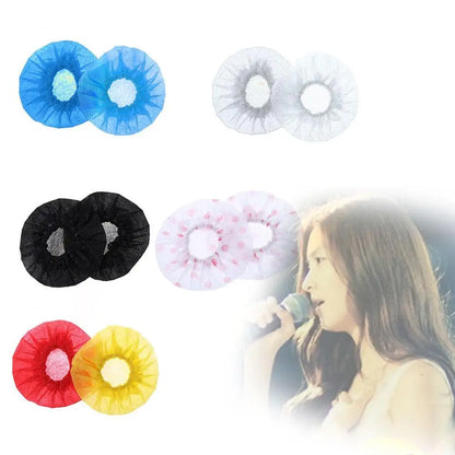 Microphone Hygiene Cover Odor Removal Disposable Disposable Non-woven Windscreen Protective Mic Pad for KTV Karaoke Supplies