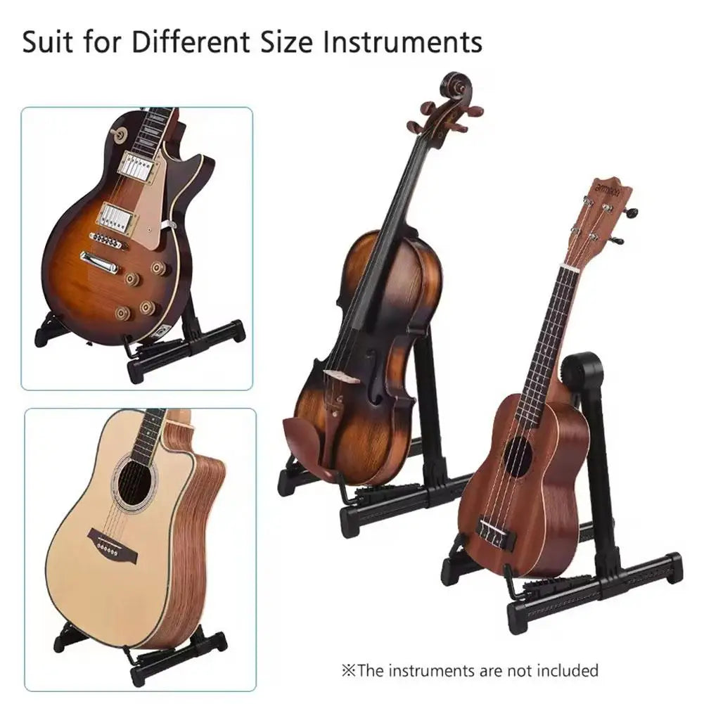 Support de guitare pliable et réglable, affichage d'instruments, ukulélé, Pipa, basse, Folk, classique, électrique, bois, accessoires