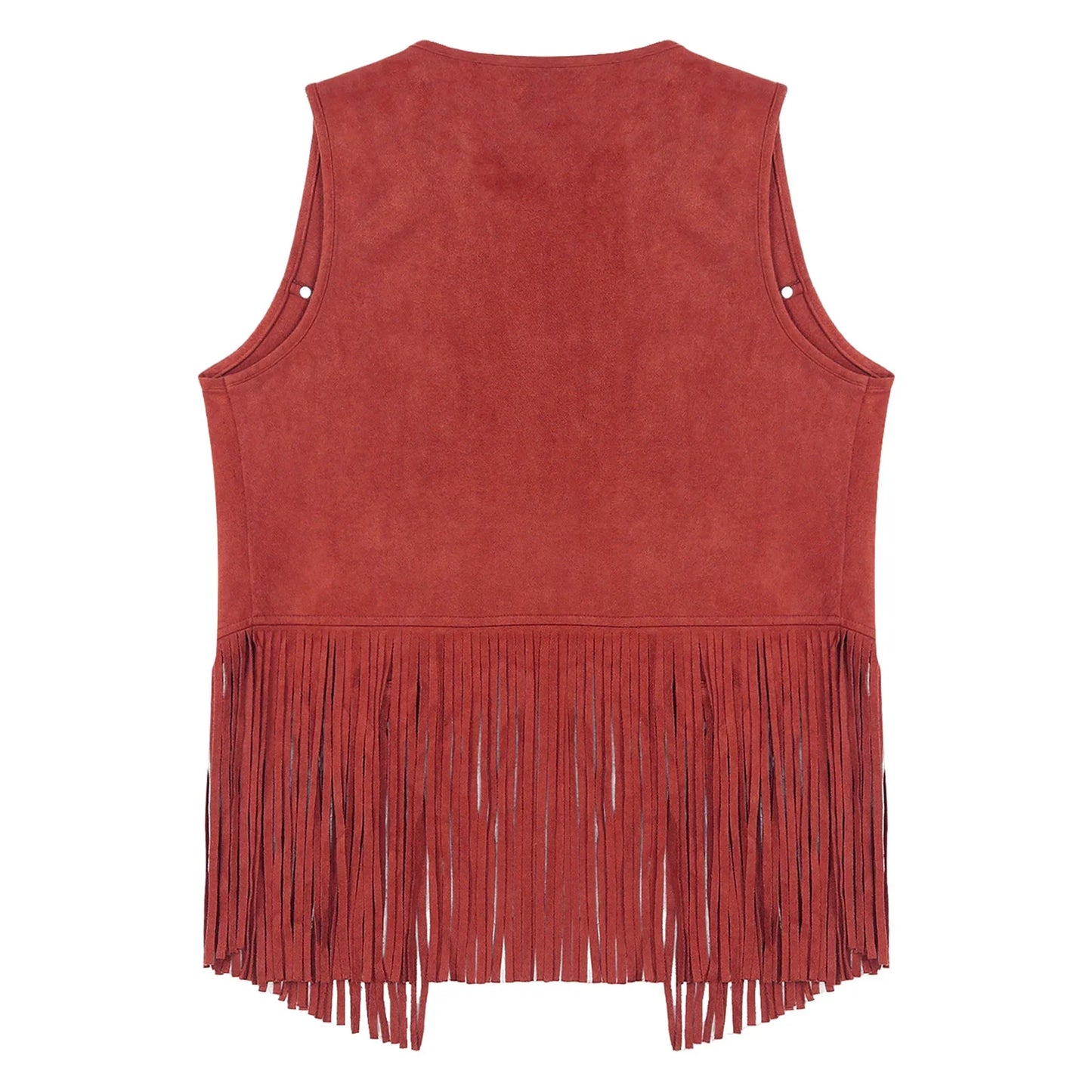 Gilet de cow-boy Western Halloween pour homme, en similicuir suédé, à pampilles et rivets, pour le motocyclisme, les raves, les fêtes et les boîtes de nuit