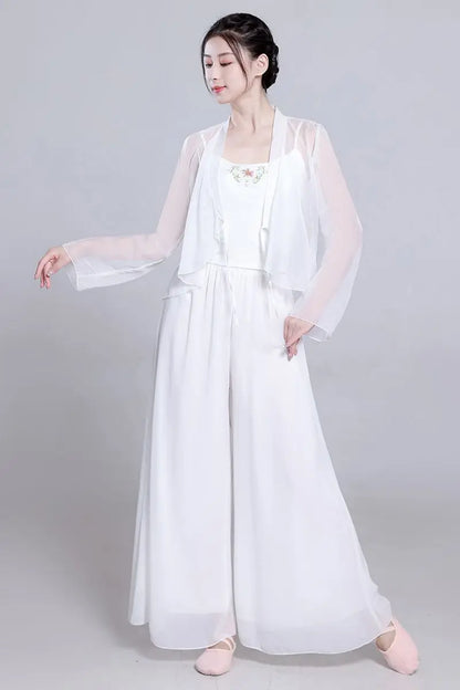 Ele Classical Dance Costume White Gauzy Skirt Super Fairy T Performance Suit Fene Dra Design Beautiful Mythology