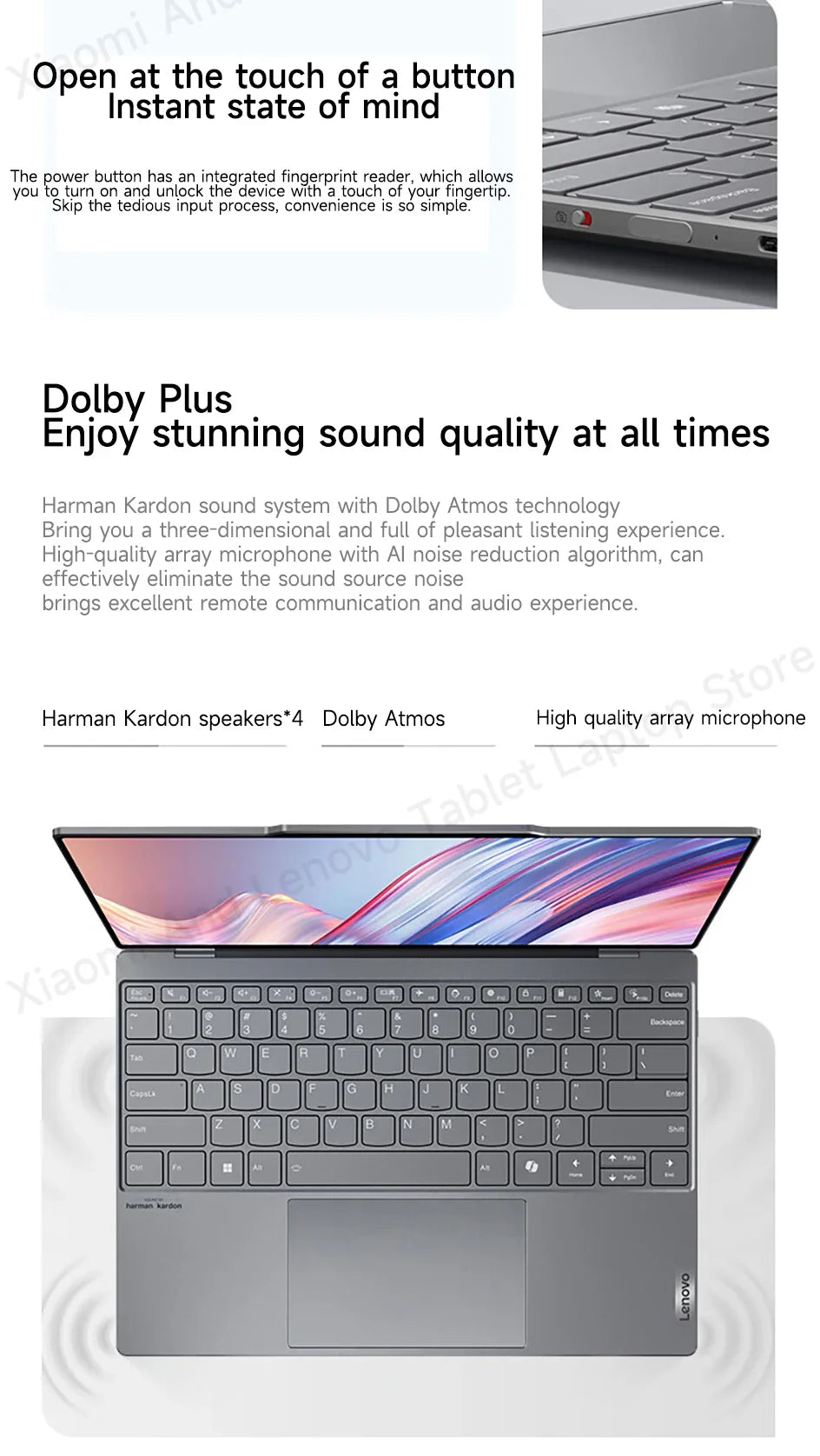 PC portable Lenovo Thinkbook X 2024 AI 13,5" 2,8K 120Hz Intel Core Ultra 5 125H/Ultra 9 185H 16G/32GB RAM 8400MHz PCIE4.0