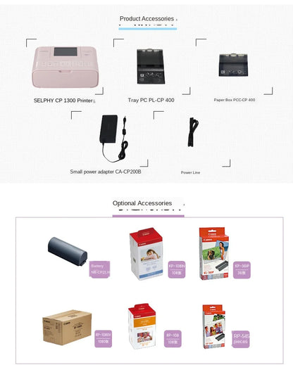 Photo Printer Wireless Connection To Print CP1300 Small Photo Printer Can Print Stickers