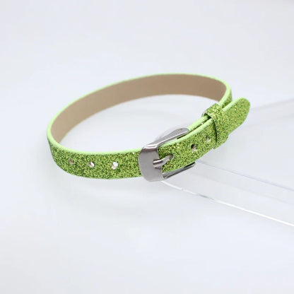 Bracelet à paillettes scintillantes, 8mm de largeur, 21cm de longueur, breloques coulissantes, lettres de l'alphabet, bijoux à bricoler soi-même, cadeau pour femmes et enfants