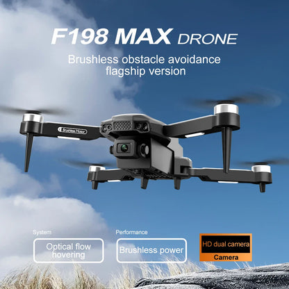 Nouveau Drone F198 professionnel double caméra avec 1080P WIFI FPV HD photographie aérienne grand Angle sans brosse RC pliable quadrirotor