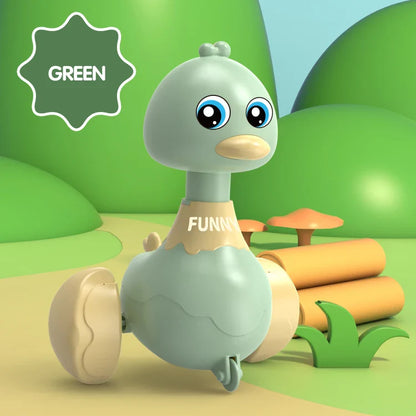 Balançoire de Bébé Jouet Canard Dessin Animé Véhicules à Pousser Jouets Animaux à Glissement Inertie Voitures à Retractation Jouets d'Éducation Précoce pour Tout-Petits Garçons Filles