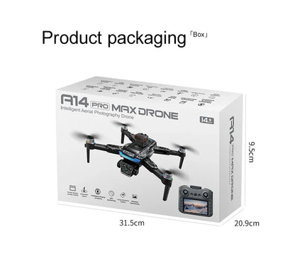 Xiaomi A14 MAX Drone sans brosse 8K trois caméra HD télécommande avec écran flux optique Intelligent pliable quadrirotor