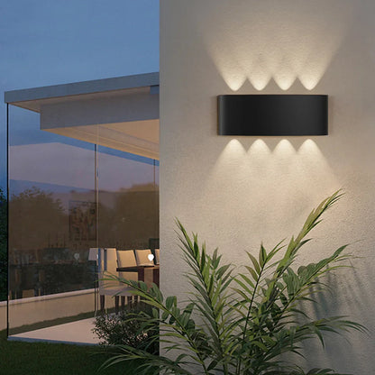 Mur LED lumière extérieure intérieure 2W 4W 6W 8W 10W AC85-265V haut vers le bas blanc noir lumière moderne pour maison jardin chambre couloir