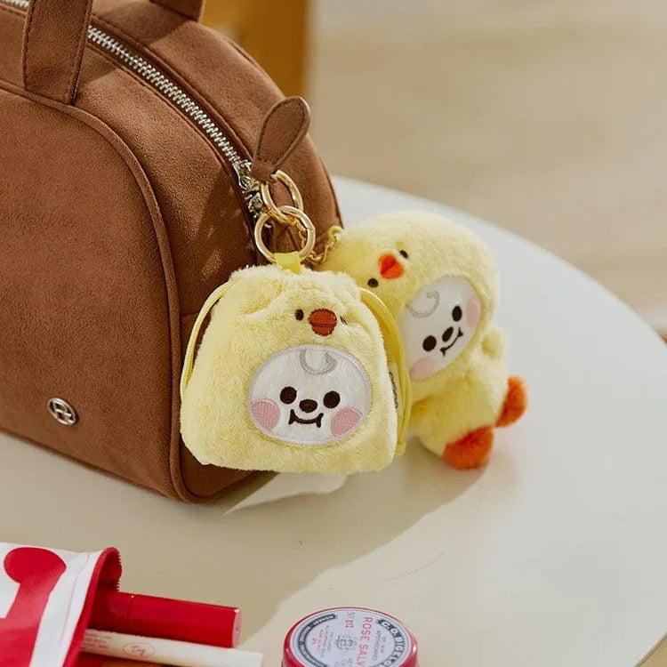 Baby Animal Series Bt21 Cooky Shooky Plush Doll Keychain Pendant Cute Koya Toy Girls Bag Packaging Decoration Collection Gift