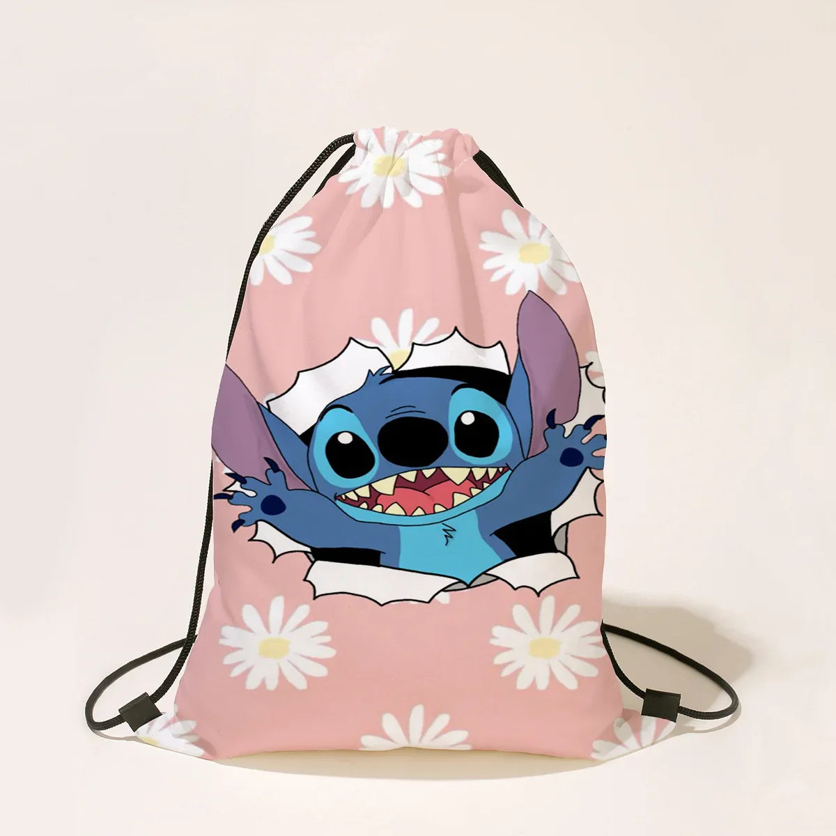 Stitch Drawstring Bags Children Backpack Anime Travel Storage Bag Kids Boys Girls Casual Swim Portable Backpack Christmare Gifts
