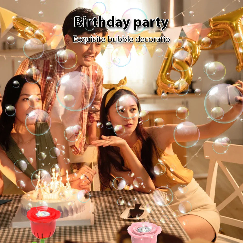 Machine à bulles verticale avec lampe sonore, pour anniversaire d'été, mariage en plein air, fête de noël, Rechargeable