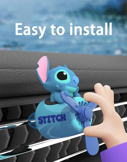Stitch Car Air Freshener Cute Stitch Pilot Propeller Outlet Aromatherapy Car Interior Vent Fresheners Perfume Decor Gifts