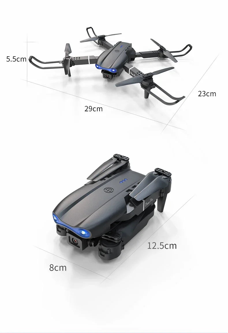 Drone RC E99Pro 4K avec caméra HD grand angle 2024 P, hélicoptère pliable, WIFI FPV, jouet cadeau recommandé, 1080