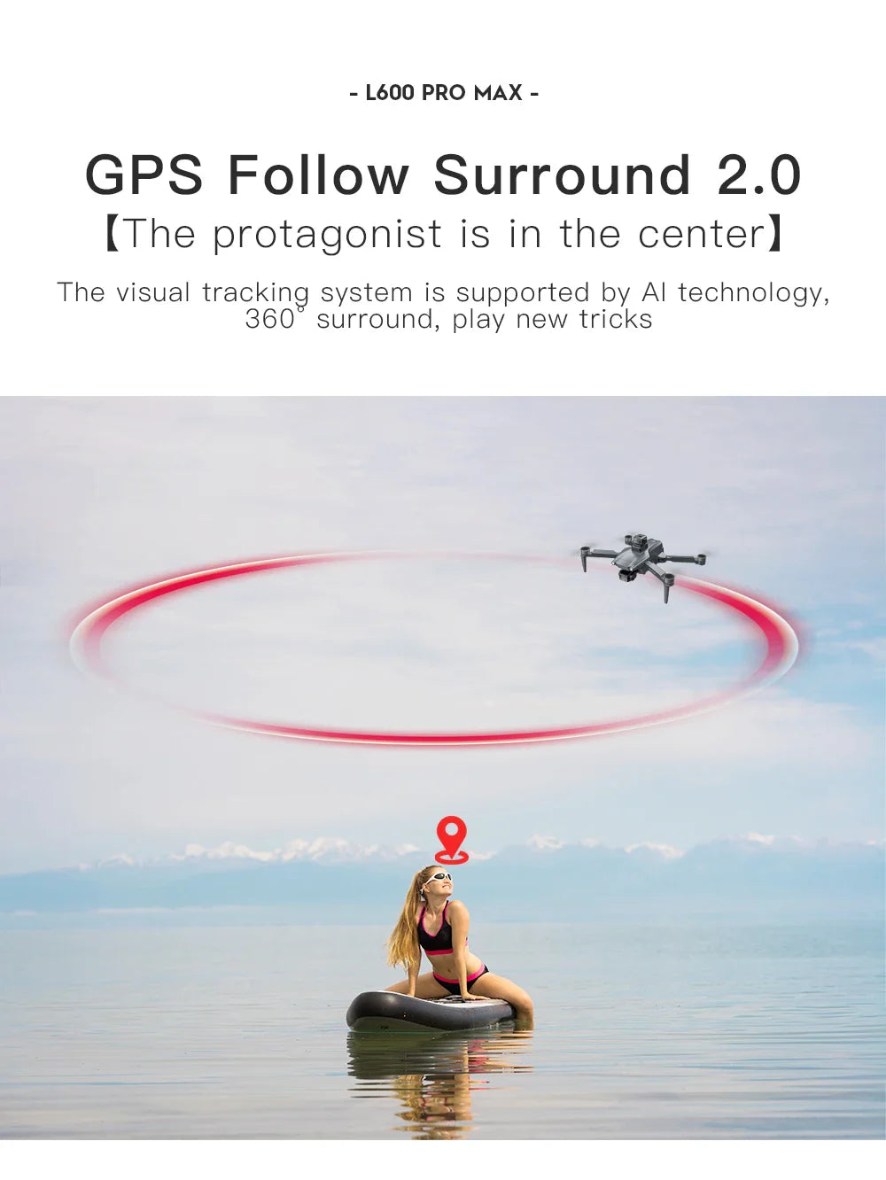 Nouveau Drone GPS L600 PRO MAX/PRO 5KM 4K professionnel HD double caméra 3 axes cardan 360 ° Jouet quadrirotor sans balais pour éviter les obstacles