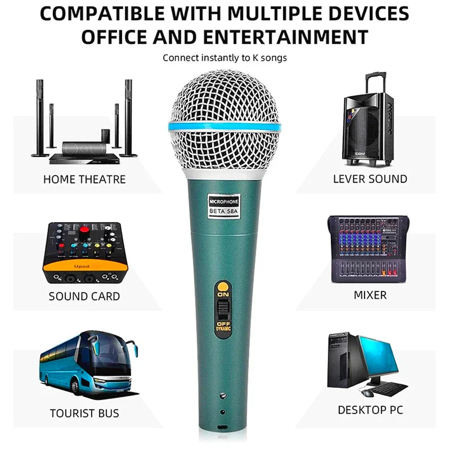Microphone à condensateur professionnel filaire, pour PC, système de Machine à karaoké, salle de son, Gamer, Audio, chant, Kits de Streaming en direct