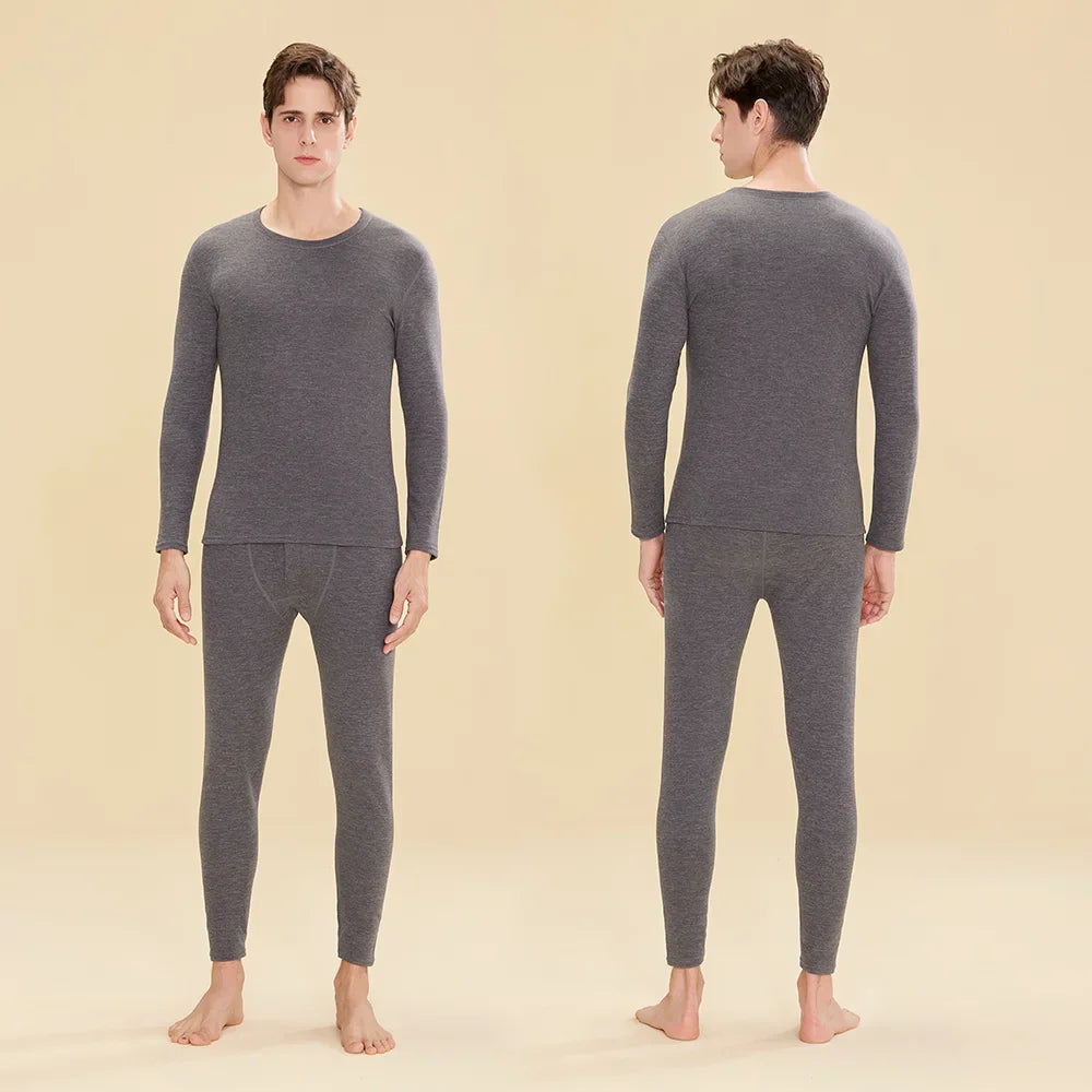 1 ensemble de sous-vêtements thermiques chauds en laine et soie pour femmes, ensembles de vêtements thermiques longs pour l'automne et l'hiver