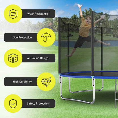 Filet de remplacement pour trampoline, 6/8/10 FT, filet de sécurité de protection, accessoires combinés de coussin de saut anti-chute