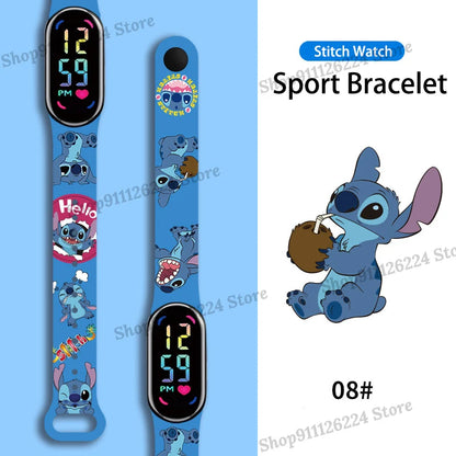 Montres Stitch pour enfants, filles, étanche, sport, écran tactile, pour femmes, horloge numérique étanche, bracelet, cadeaux exquis