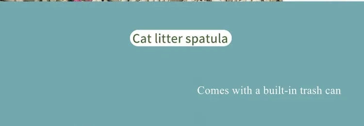 Pelle à litière pour chat, cuillère à litière Portable pour chat avec poubelle intégrée, grande pelle à litière, système d'élimination des merdes de chat