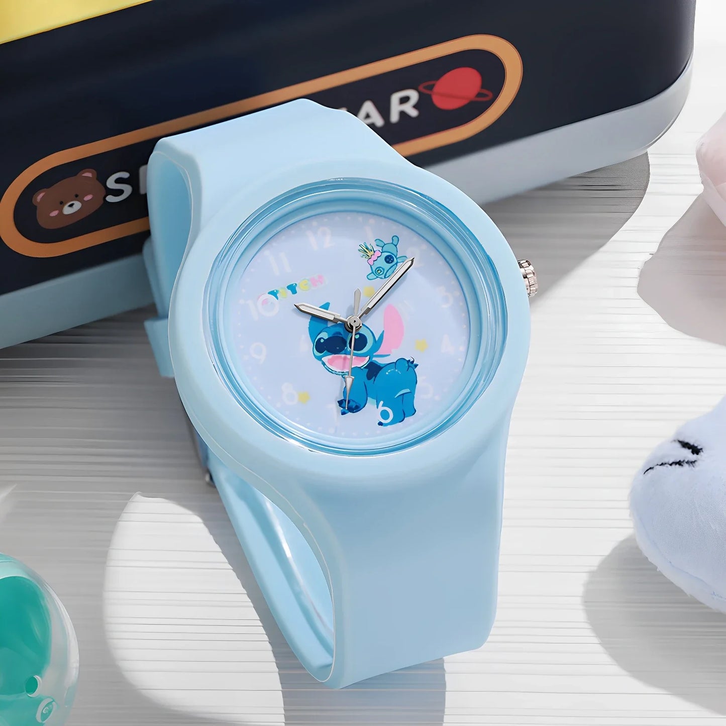 Cute Anime Stitch Watch Kawaii Lilo & Stitch Children Watches Sports Silicone Watch Cartoon Stitch Watch Kids Birthday Toy Gifts