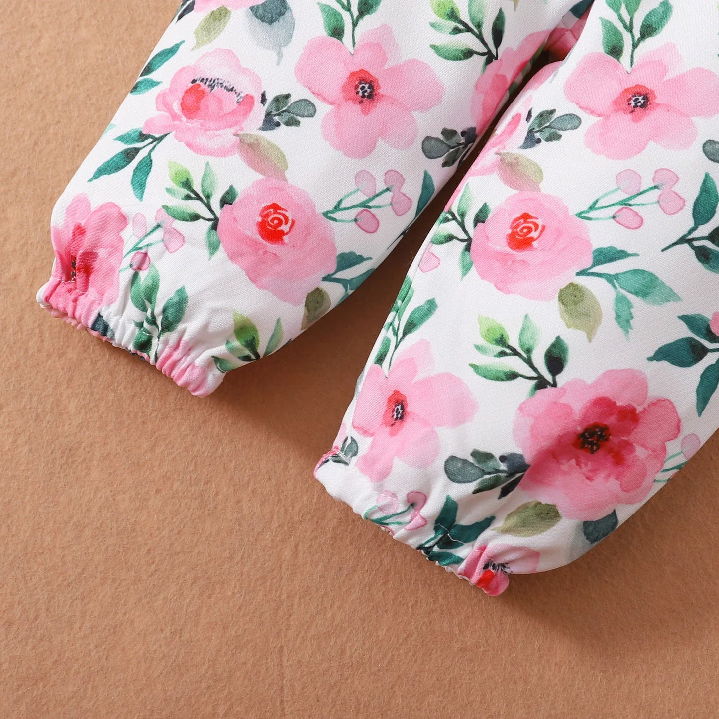 Ensemble de vêtements rose pour bébé fille 0-18 mois, tenue printemps et automne, body manches longues + pantalon floral + bandeau, 3 pièces, tenues de mode pour tout-petits
