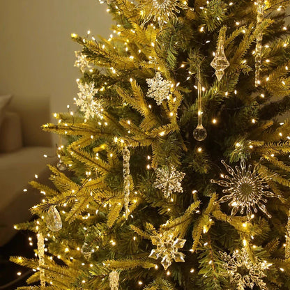 Ornement suspendu de noël en cristal acrylique, 2 à 12 pièces, ange brillant, flocon de neige, pendentif de glaçon pour décorations de fête de noël et du nouvel an