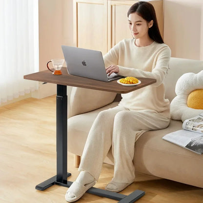 Table de chevet à petit bord en acier inoxydable, bureau Mobile pour la maison, chambre à coucher avec roulettes, bureau d'apprentissage à levage facile, établi