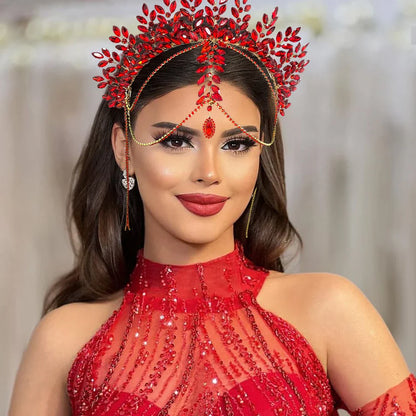Serre-tête de mariée DZ131, accessoires pour cheveux de mariage, strass, coiffe pour femme, cristal jaune, serre-tête pour banquet, bandeau de fête