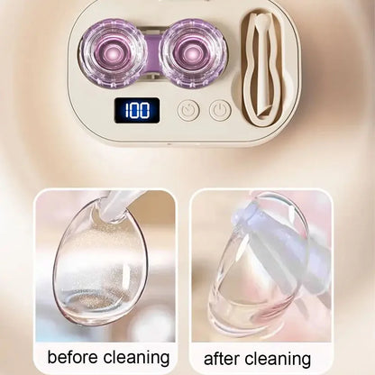 Mini Contact Lenses Cleaning Machine With Tools Portable Automatic Ultrasonic Contact Lens Cleaner Cleansing Case
