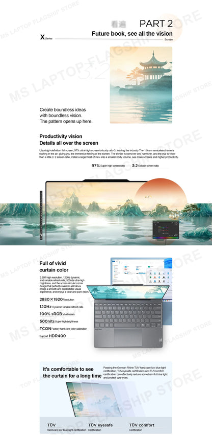 【2025 New】Lenovo ThinkBook X 32G+1T Ultra5/Ultra9/ARC 13.5inch 2.8K 120Hz （Optional Touch Version）