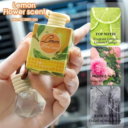 Auto Aromatherapy Bottle Car Air Freshener Ornament Hanging Glass Bottle Fragrance Bottle Auto Perfume Decoration