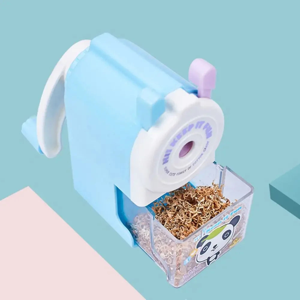 Cute Cartoon Animal Pencil Sharpener - Hand-Cranked Mechanical Tool, Anti-Sticking Lead, Auto-Lead Feed, Ideal School Supply & K