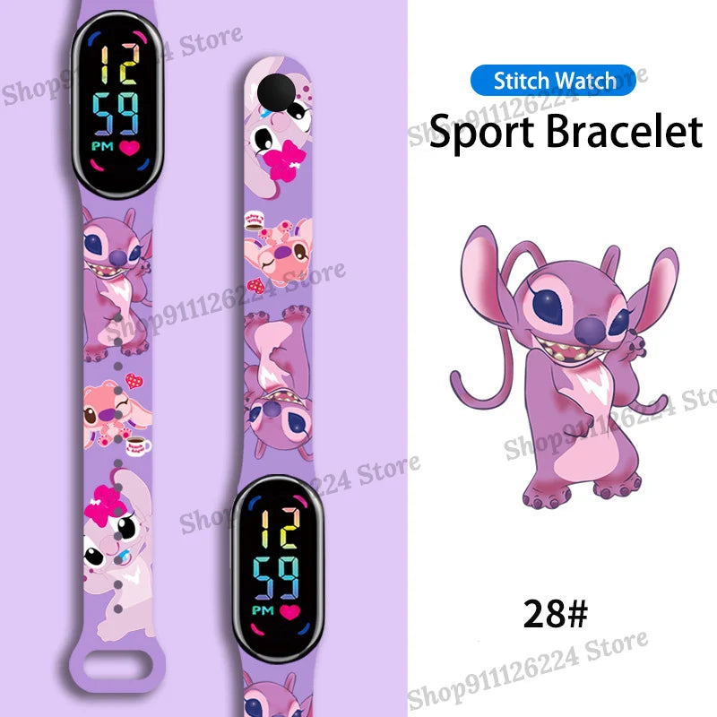Montres Stitch pour enfants, filles, étanche, sport, écran tactile, pour femmes, horloge numérique étanche, bracelet, cadeaux exquis