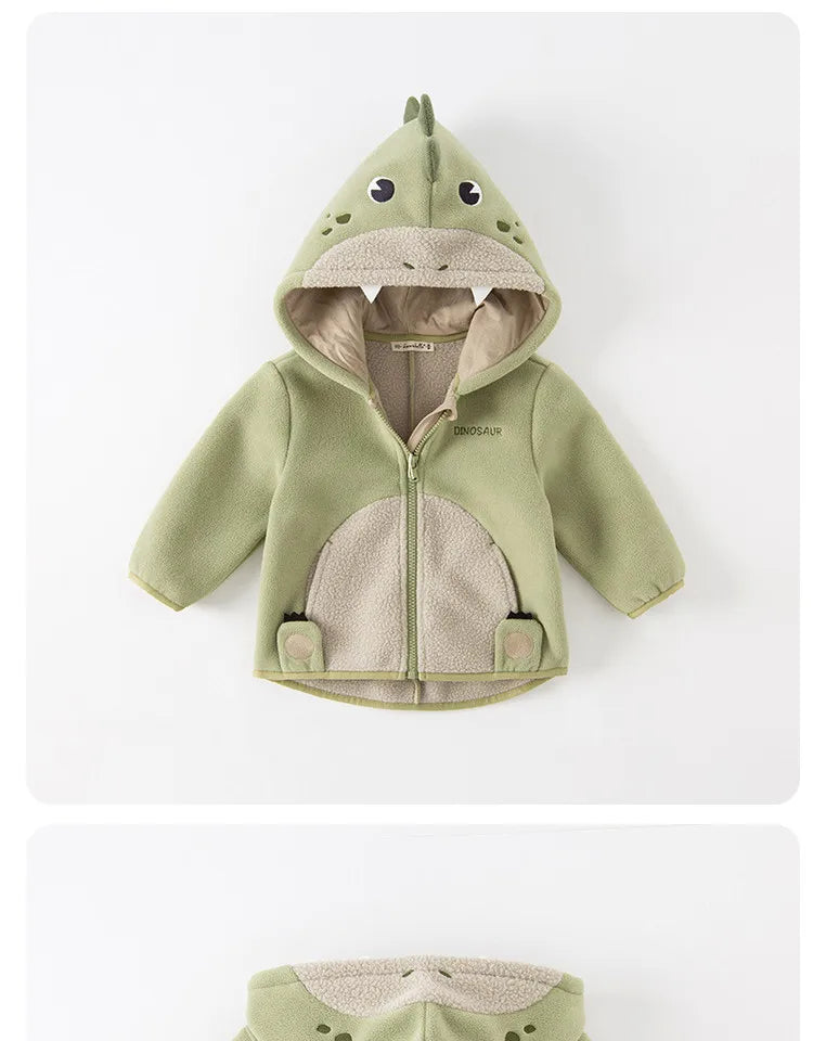 Dave Bella Cute Animal Shape Children Hoodie Cartoon Boys Girls Coat Autumn Warm Hooded Outerwear Toddler Girl Clothes DBX14462