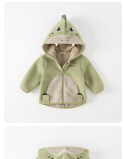 Dave Bella Cute Animal Shape Children Hoodie Cartoon Boys Girls Coat Autumn Warm Hooded Outerwear Toddler Girl Clothes DBX14462